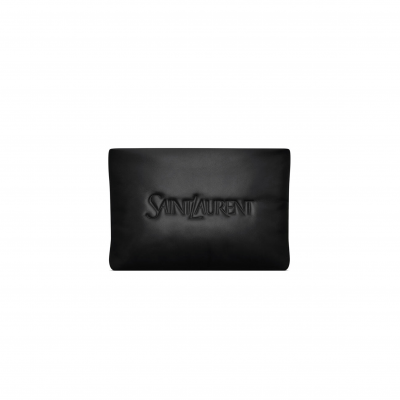 YSL SAINT LAURENT SMALL PUFFY POUCH IN LAMBSKIN 779526AADA11000 (23*16*4cm)
